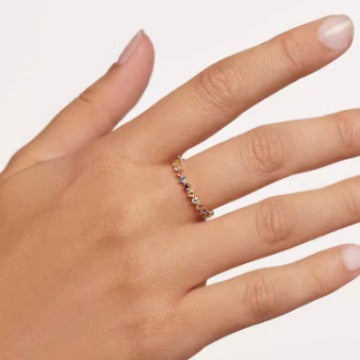 Sage Green Zircon Botanical Ring