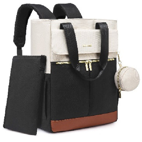 6-in-1 Waterproof Diaper Backpack with Changing Pad