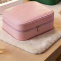 LED Lighted Makeup Bag with Mirror – Portable Vanity Case for Travel | Pink, Green & White