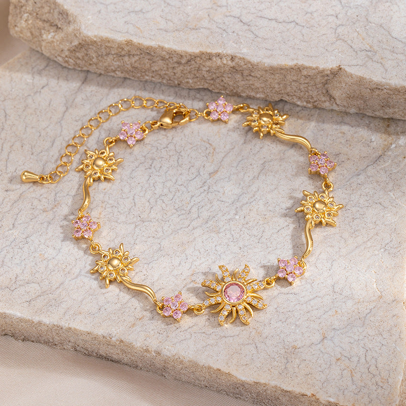Sunflower Zircon Bracelet for Women