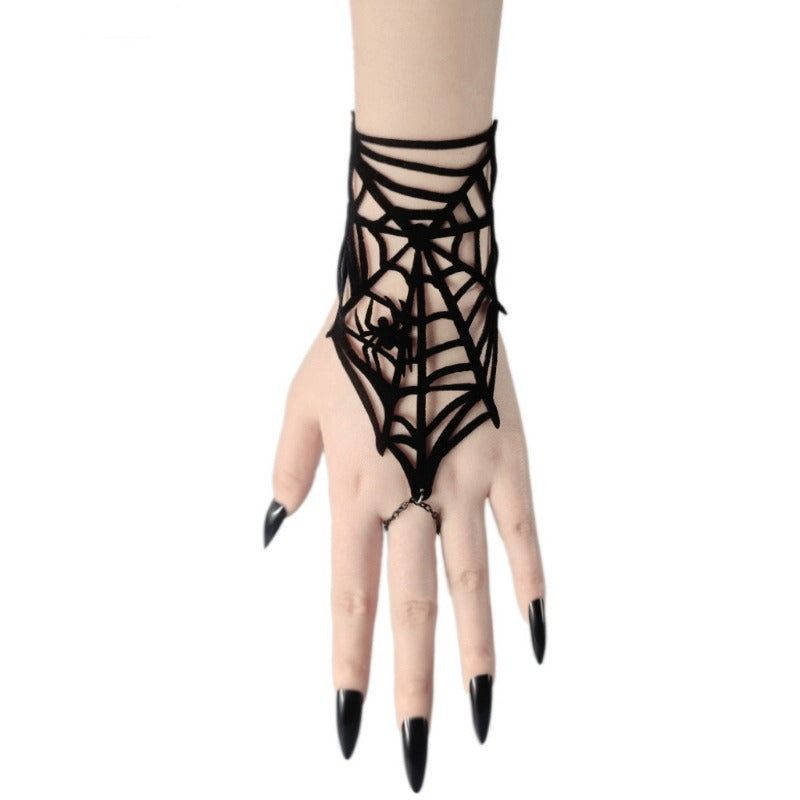 Gothic Spider Web Finger Chain Hand Jewelry