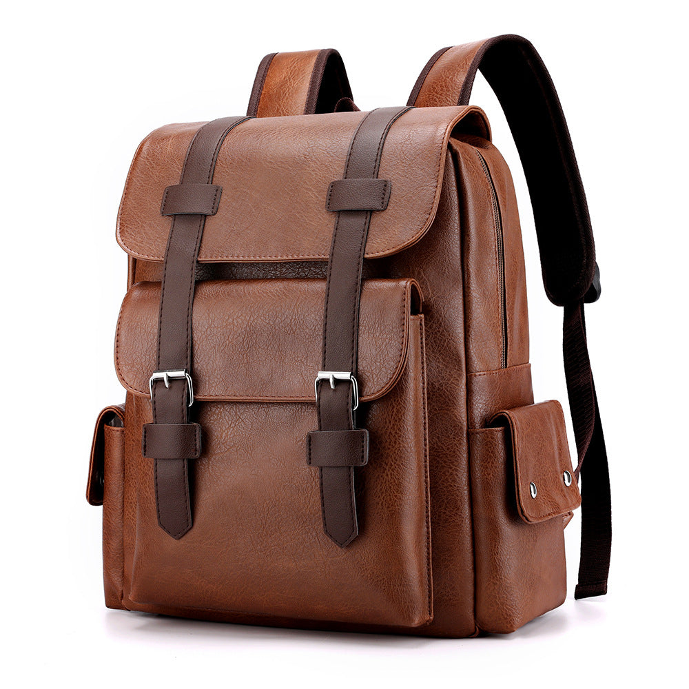 Soft PU Leather Laptop Backpack