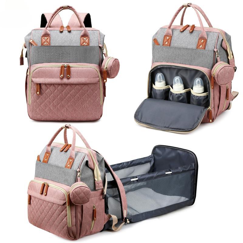 Waterproof Diaper Backpack with Changing Pad – Expandable Organizer