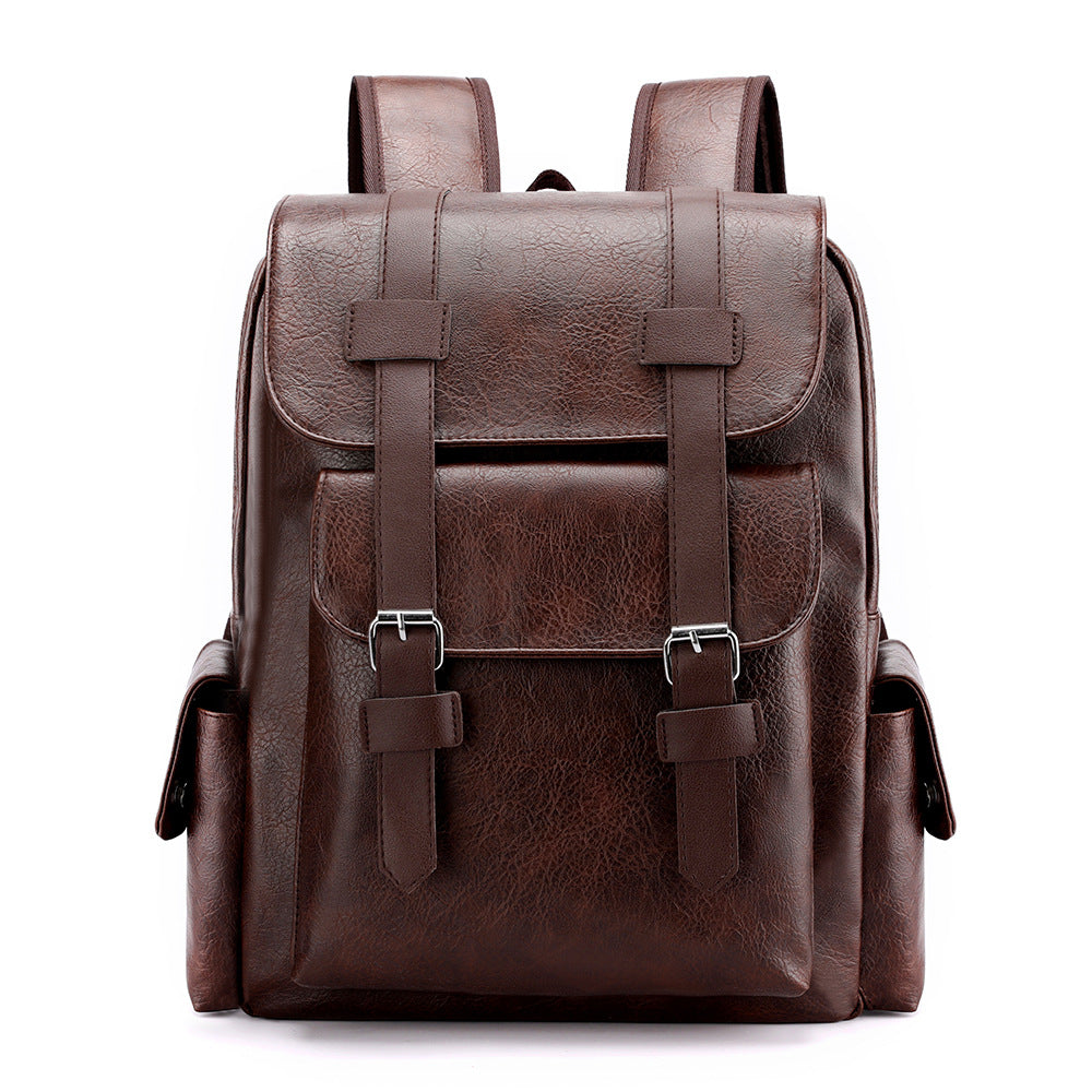 Soft PU Leather Laptop Backpack