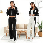 Striped Zipper Tracksuit for Women