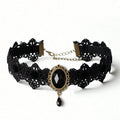 Gothic Rhinestone Choker Collar Necklace