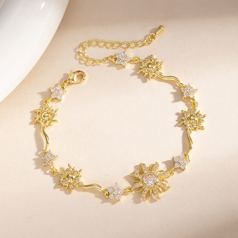 Sunflower Zircon Bracelet for Women