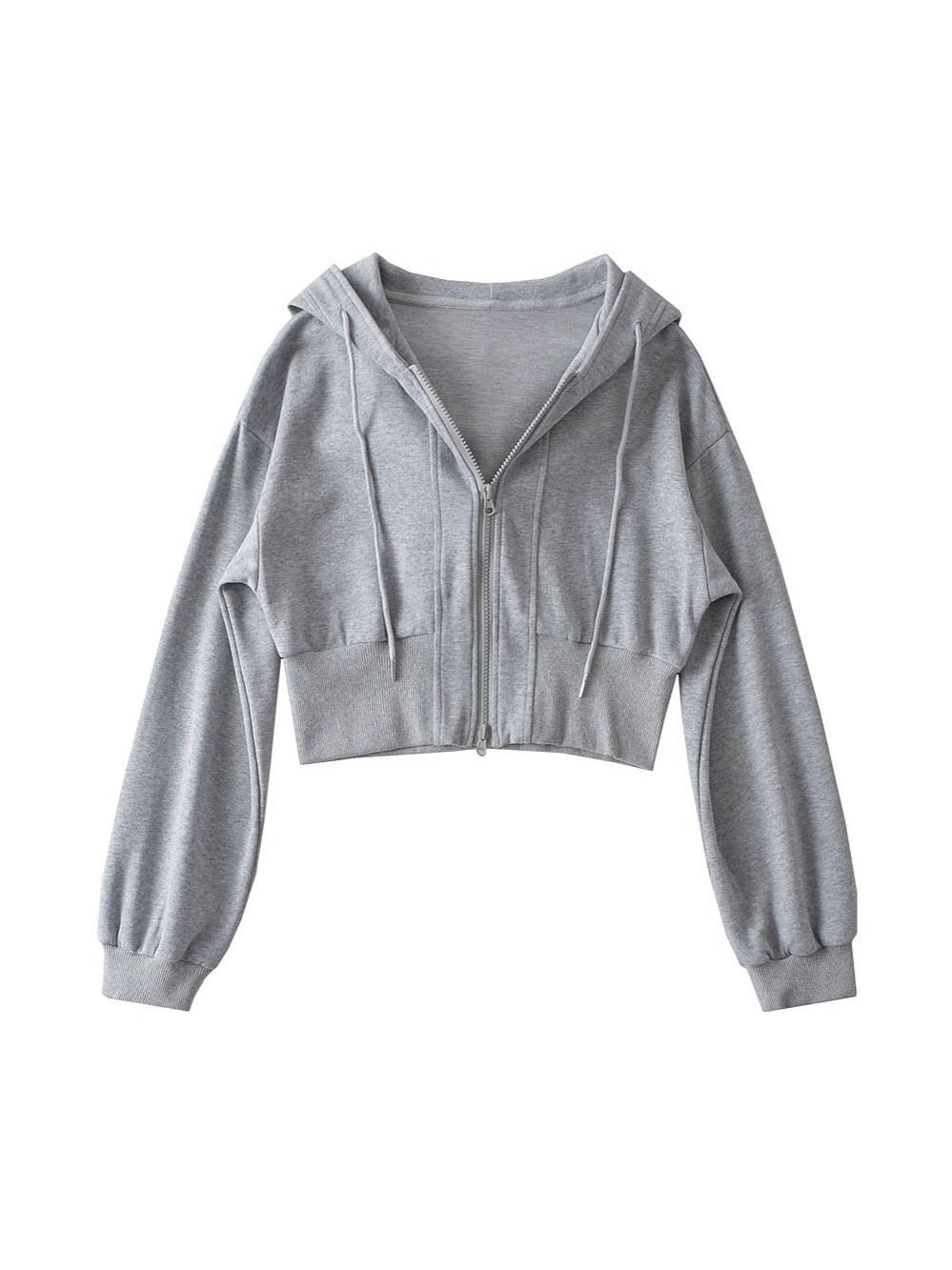 Women's Cropped Double-Zip Hoodie