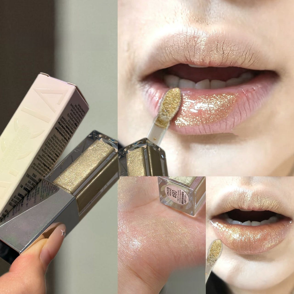 Shimmering Pearlescent Lip Gloss | High-Shine Finish