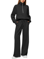 Women's Casual Two-Piece Tracksuit with Chain Detail