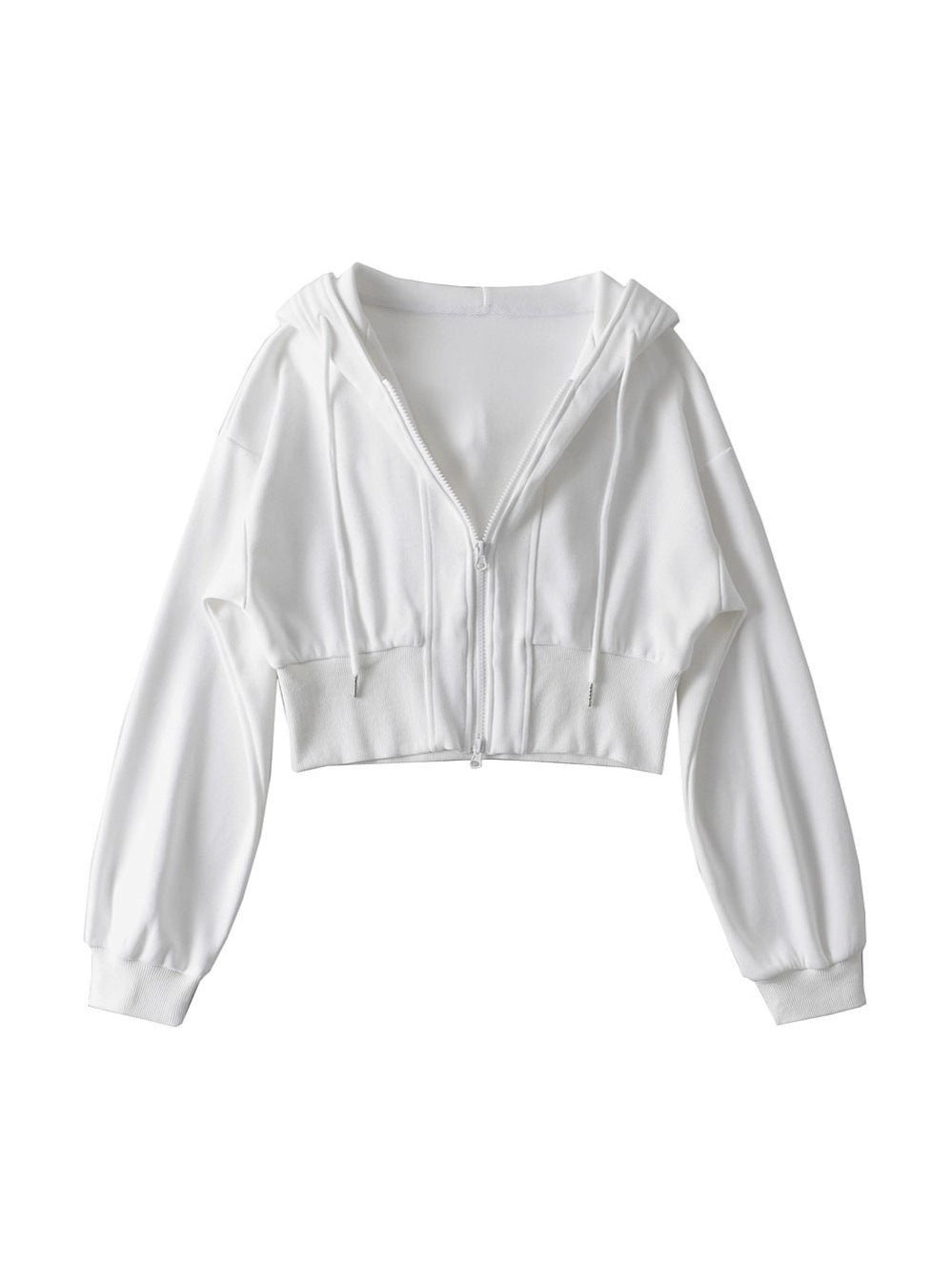 Women's Cropped Double-Zip Hoodie