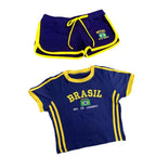 Women's Brazil Letter Y2K Top or Shorts