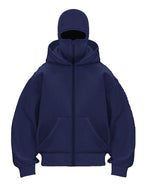 Women's Double-Layer Fleece Zip Hoodie