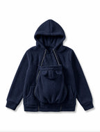 Women's Oversized Button-Front Fleece Hoodie