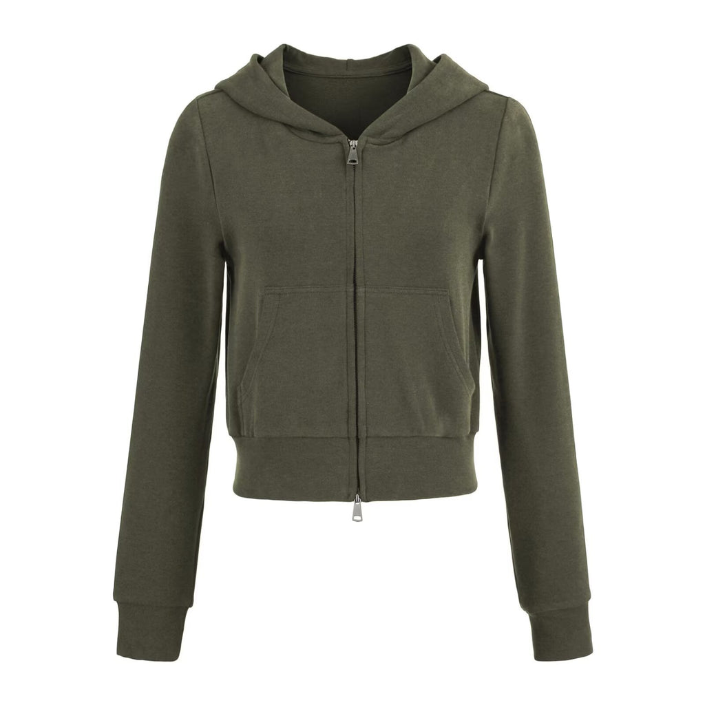 Women's Cropped Zip Hoodie & Set Options