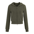 Women's Cropped Zip Hoodie & Set Options