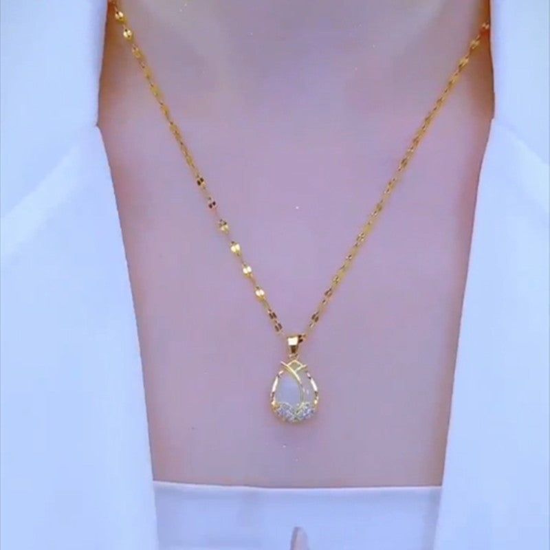 Simple Tulip Pendant Necklace