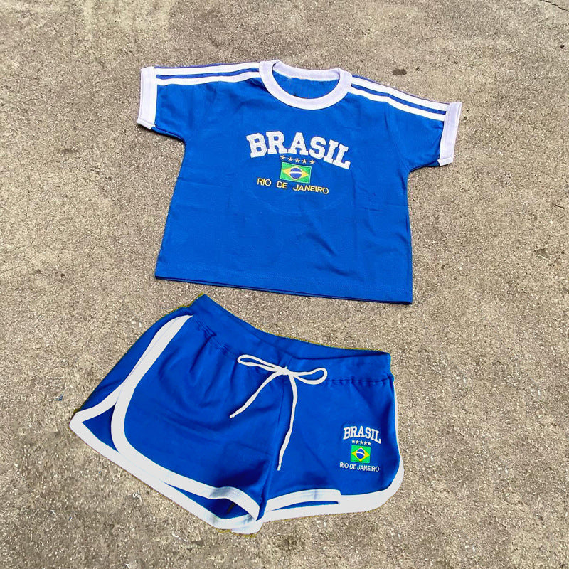 Women's Brazil Letter Y2K Top or Shorts