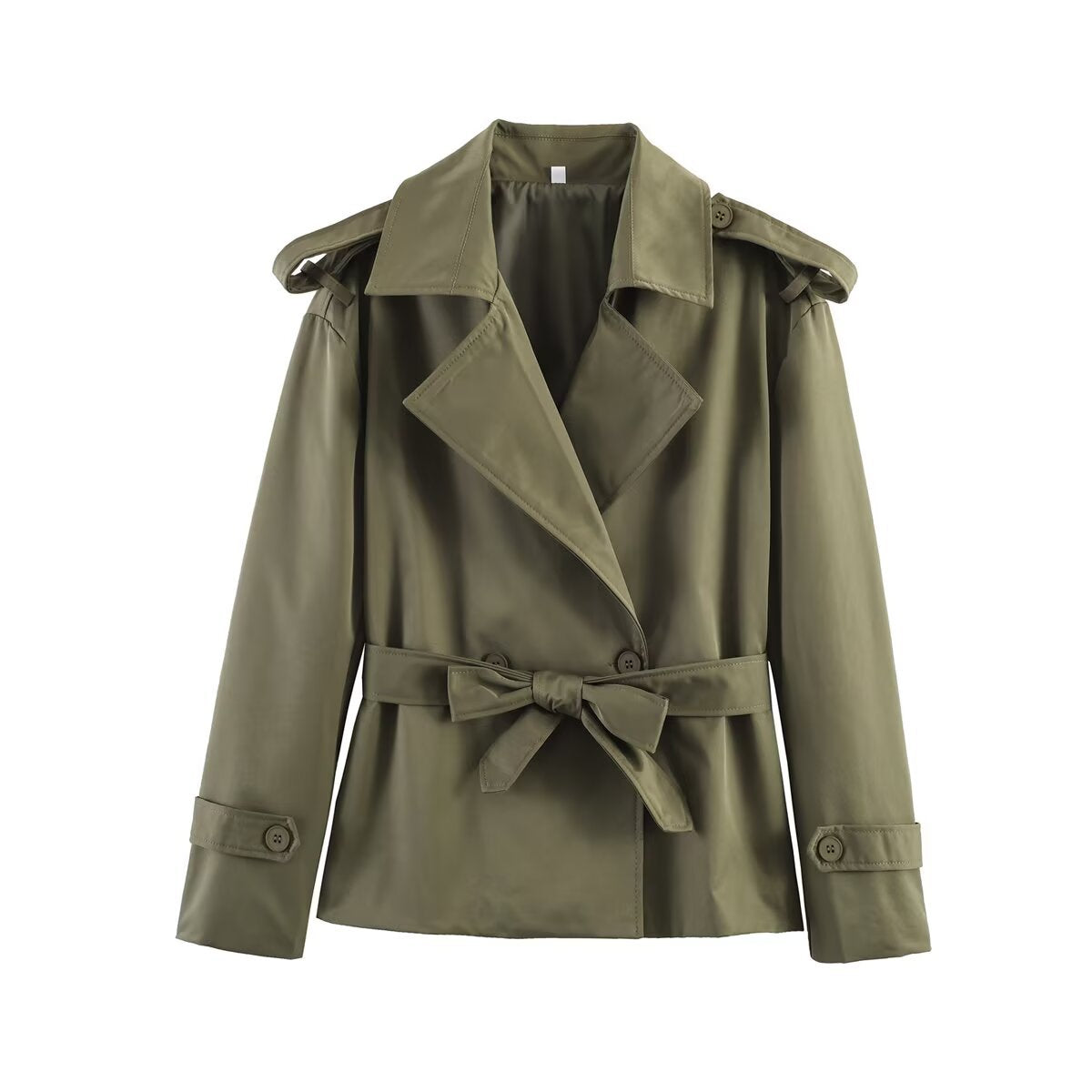 Women's Short Trench Coat – Belted Lapel Coat in 8 Colours | Casual & Semi-Formal