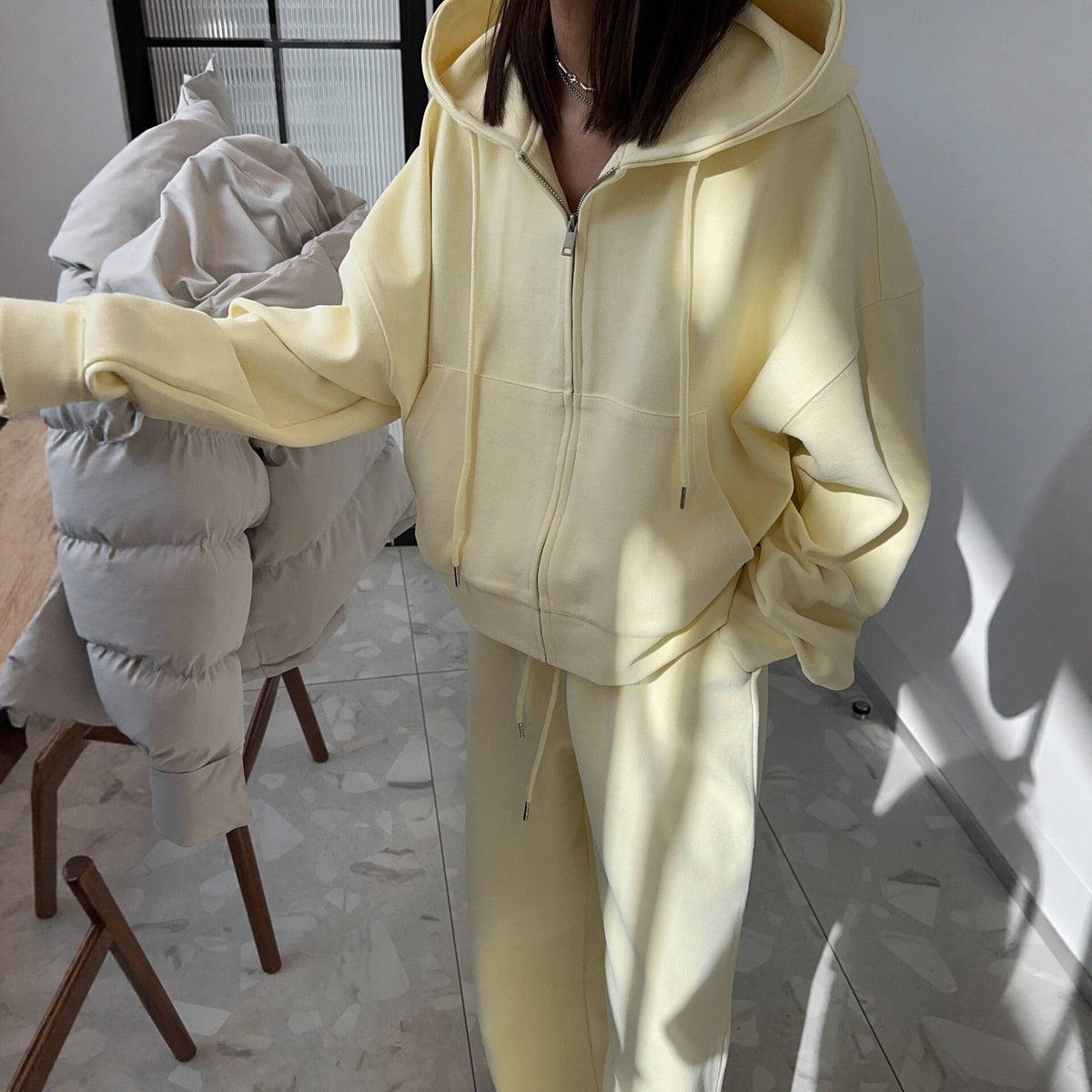 Women's Relaxed Zip Hoodie & Pants Set