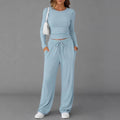 Women's Knit Long-Sleeve Tracksuit Set