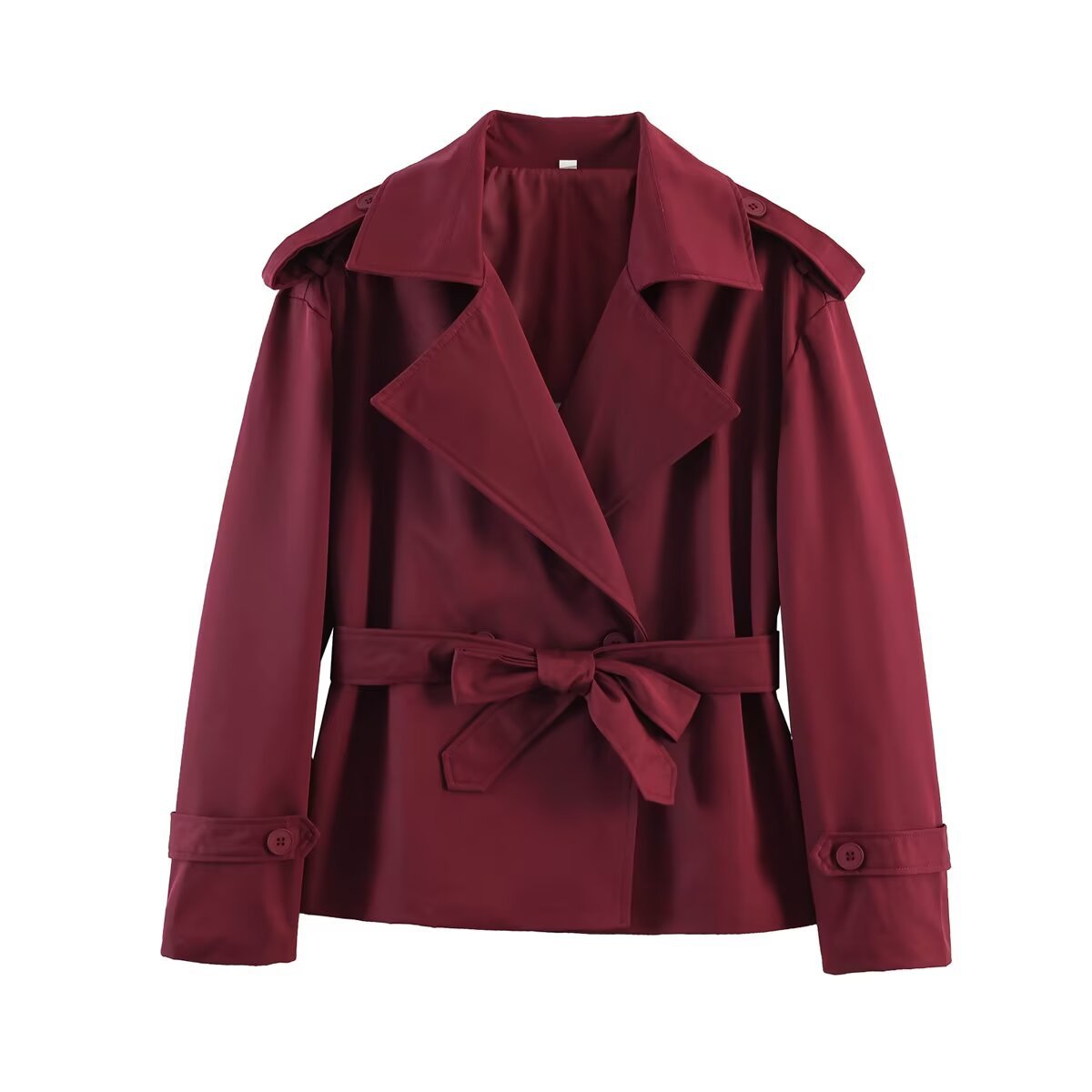 Women's Short Trench Coat – Belted Lapel Coat in 8 Colours | Casual & Semi-Formal