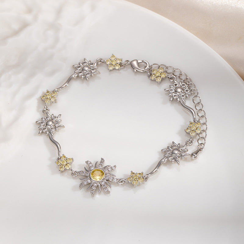 Sunflower Zircon Bracelet for Women