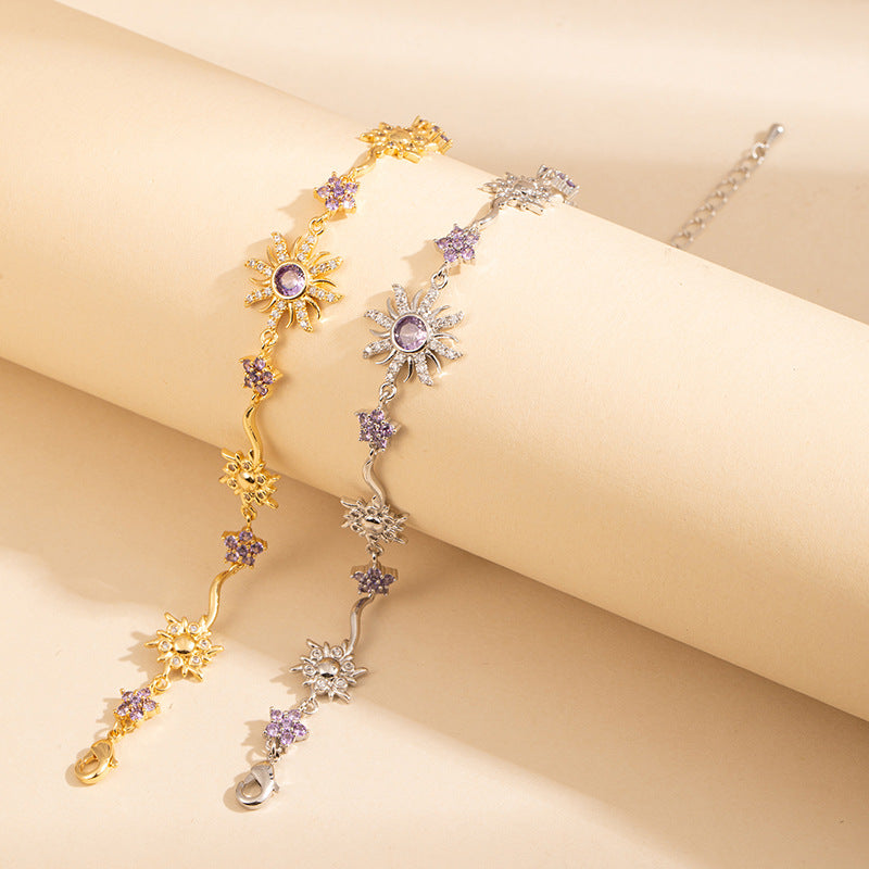 Sunflower Zircon Bracelet for Women