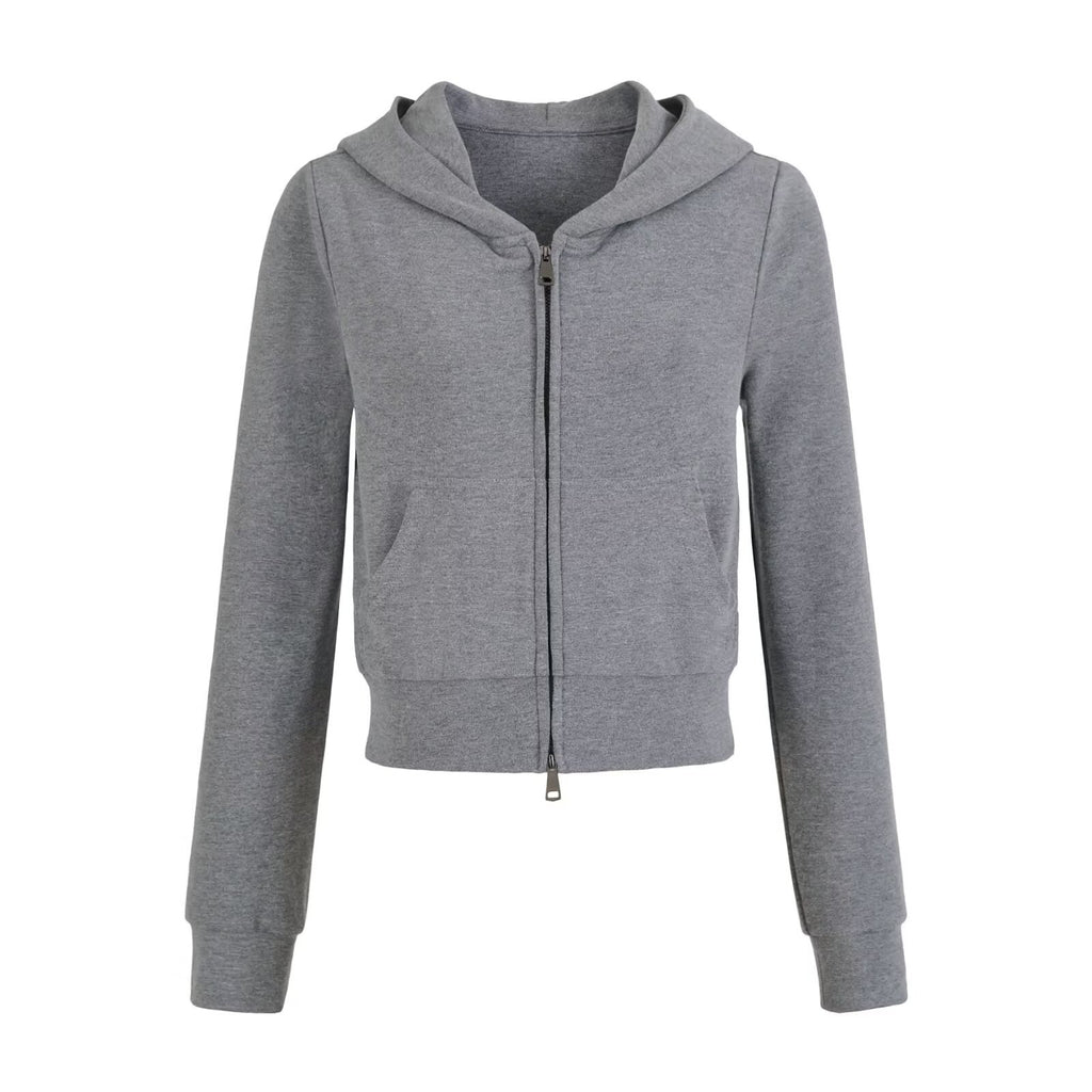 Women's Cropped Zip Hoodie & Set Options
