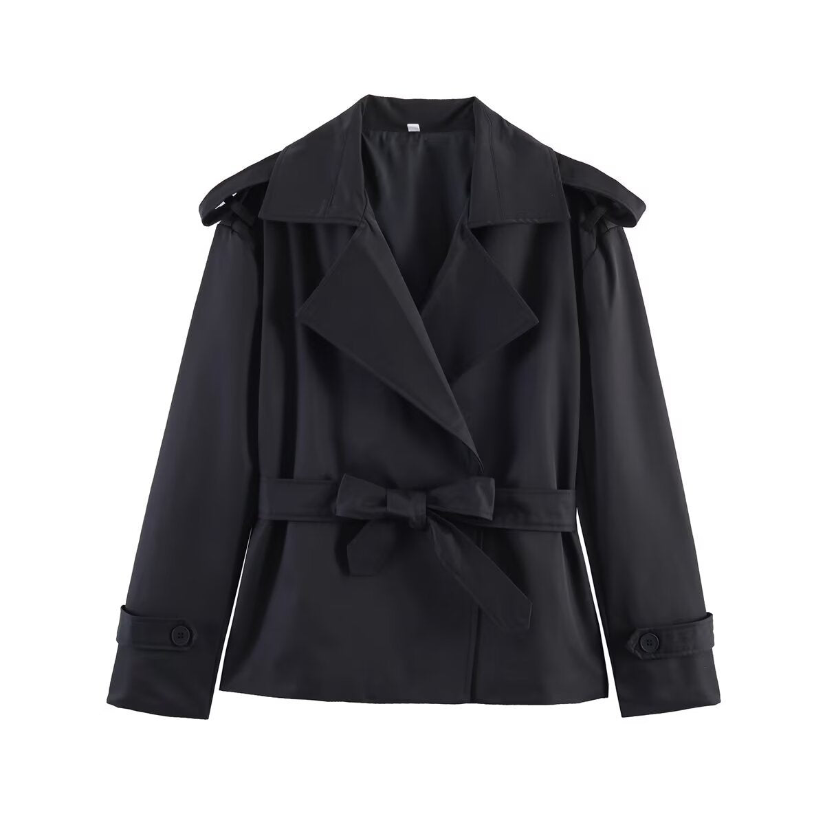Women's Short Trench Coat – Belted Lapel Coat in 8 Colours | Casual & Semi-Formal
