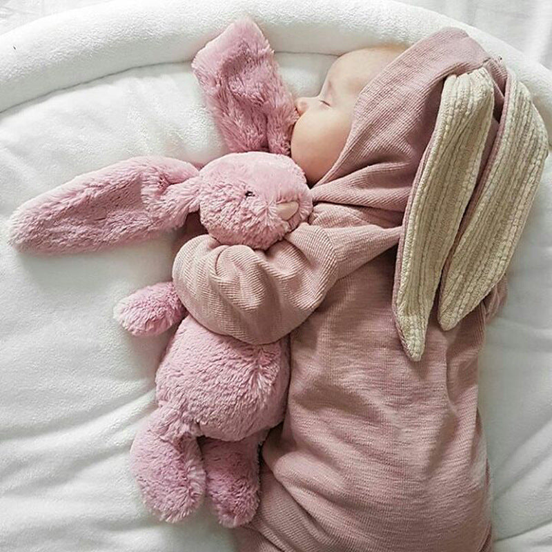 Baby Rabbit Ear Hooded Jumpsuit – 95% Cotton