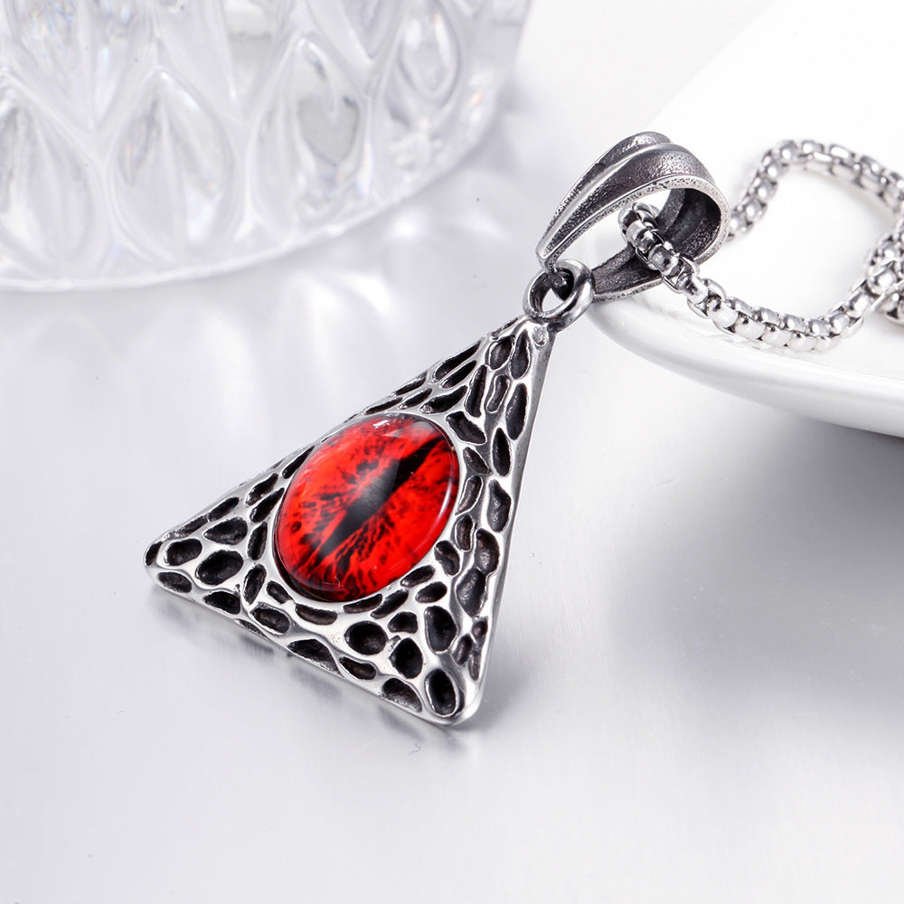 Triangular Eye Pendant Necklace