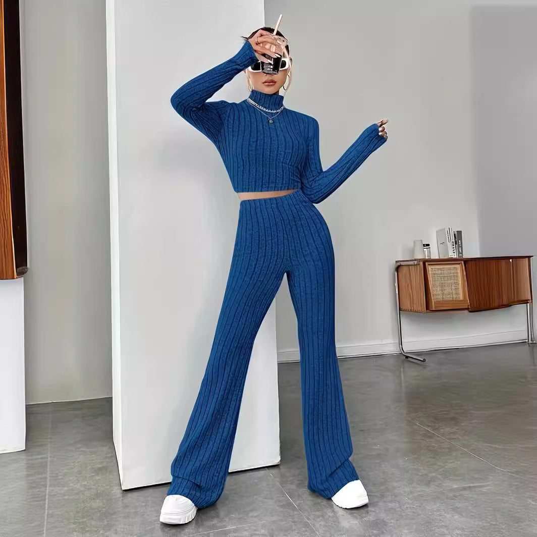 Women's Relaxed Knit Sweatshirt & Pants Set