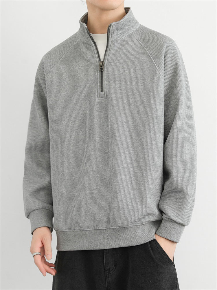 Men's Corduroy-Texture Half-Zip Sweatshirt