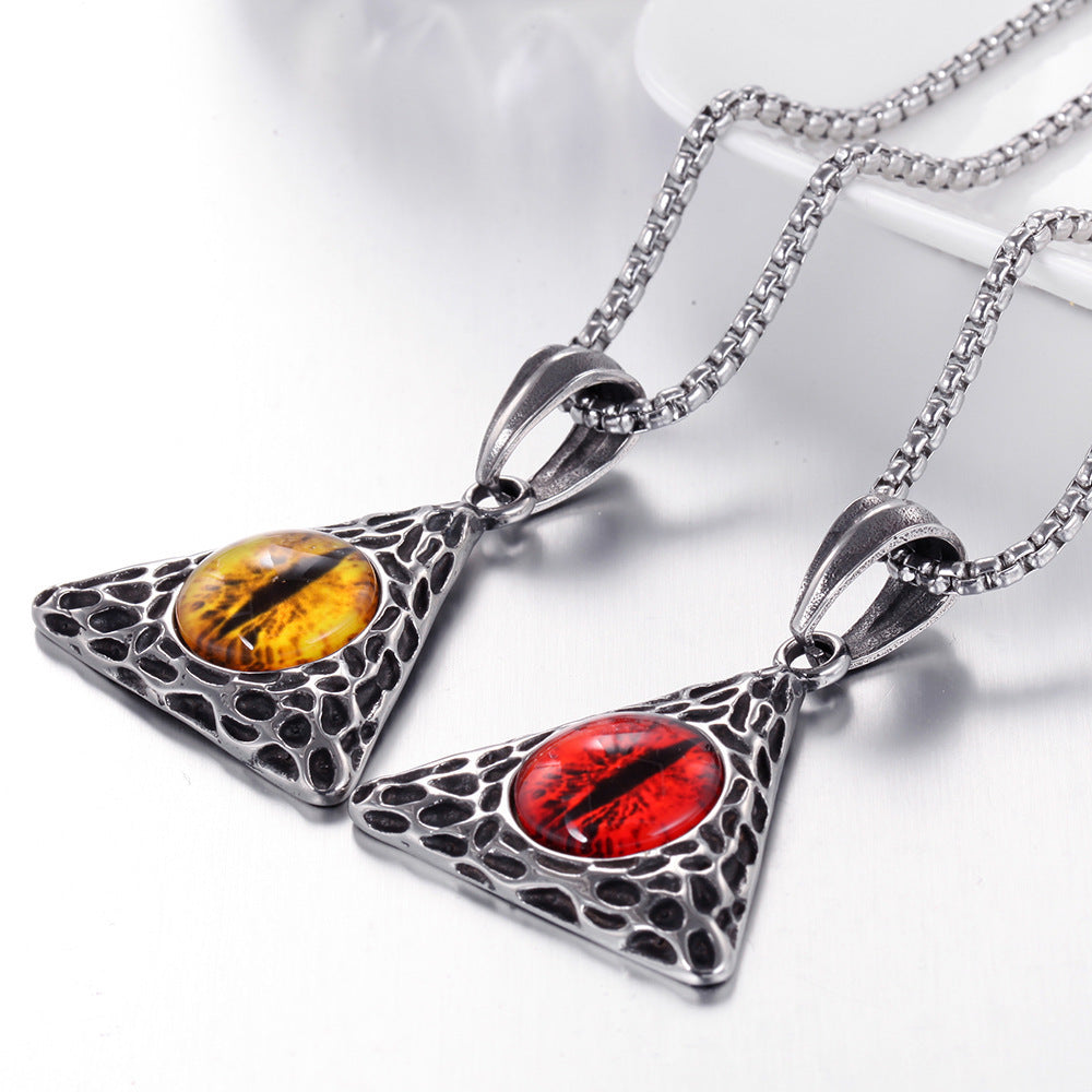 Triangular Eye Pendant Necklace
