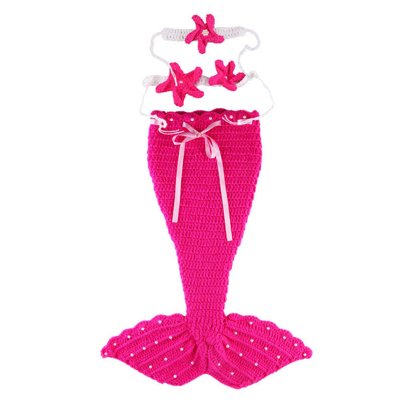 3-Piece Knitted Mermaid Baby Outfit – Newborn to 6 Months