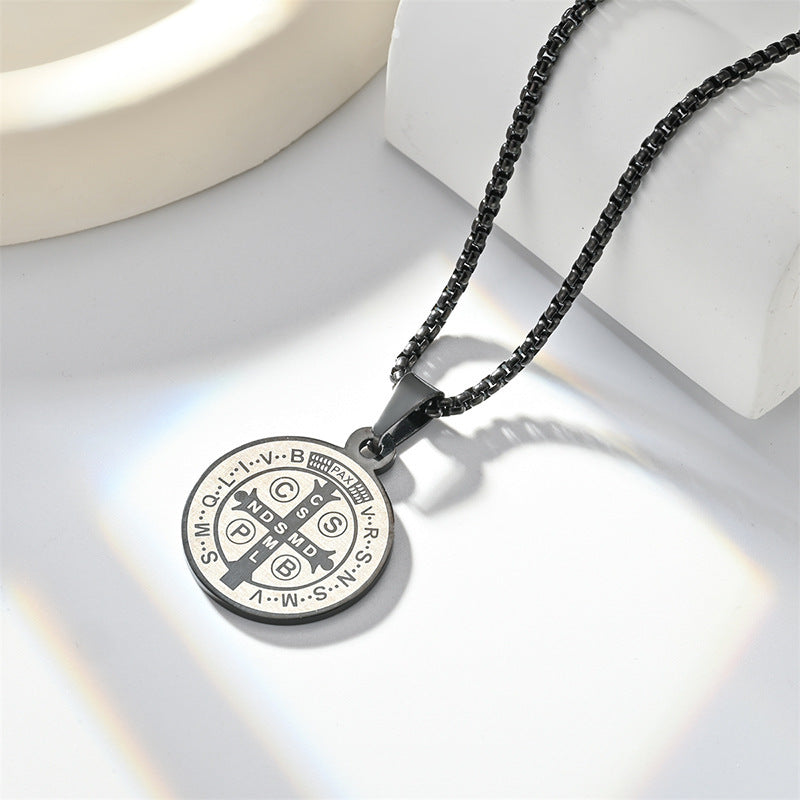 Stainless steel round badge