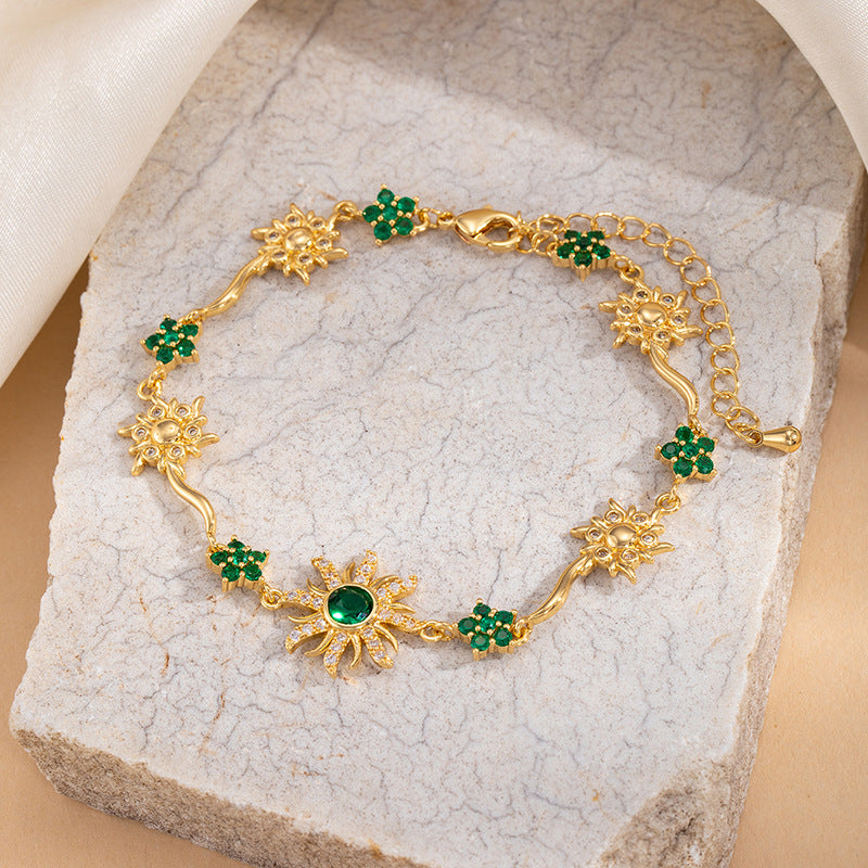 Sunflower Zircon Bracelet for Women