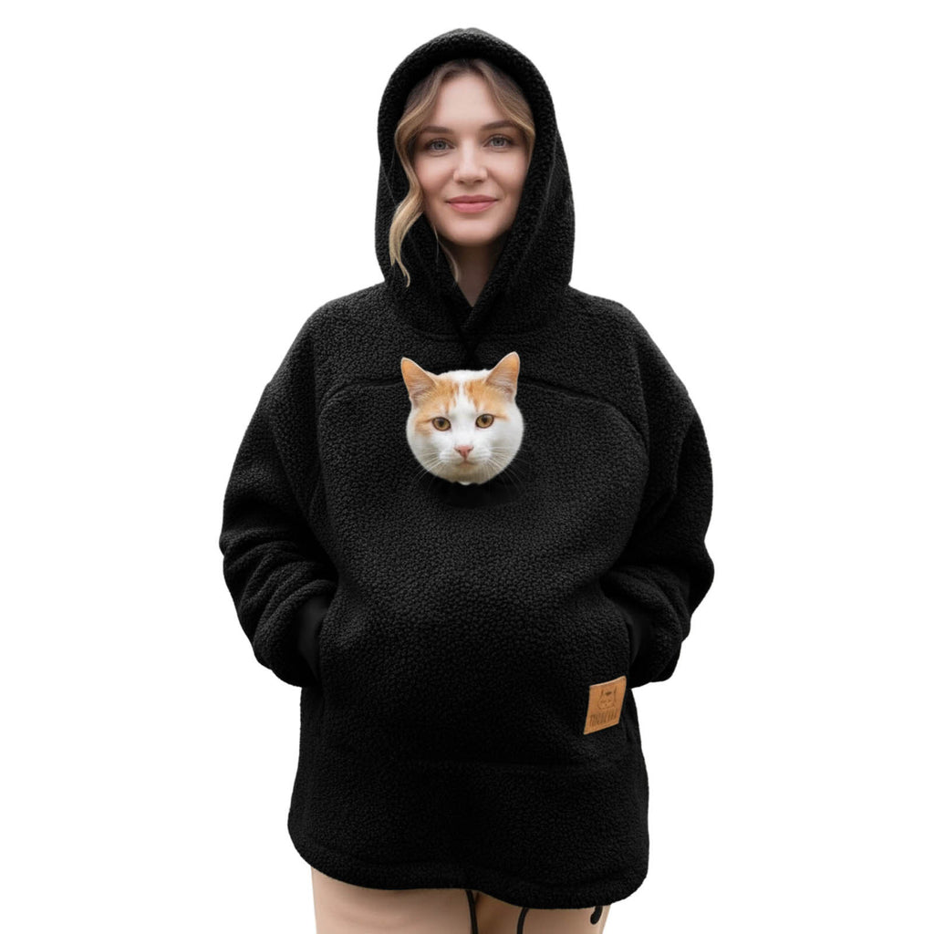 Women's Oversized Fleece-Lined Pullover Hoodie