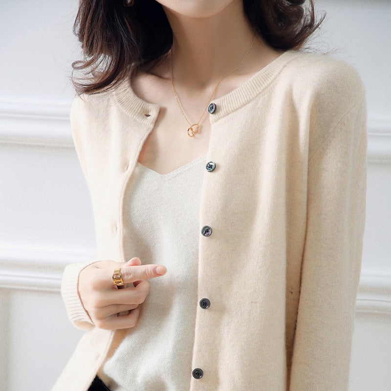 Women's Relaxed Open-Front Knit Cardigan