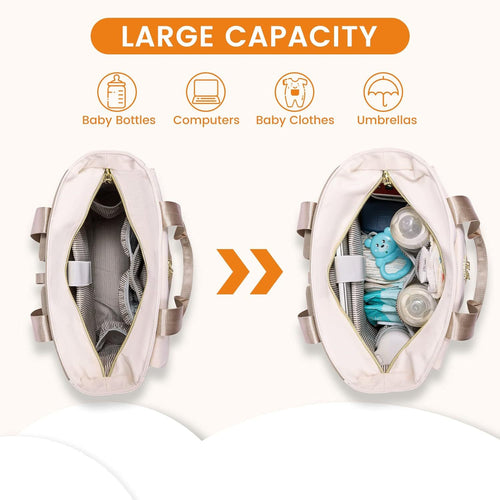 6-in-1 Waterproof Diaper Backpack with Changing Pad
