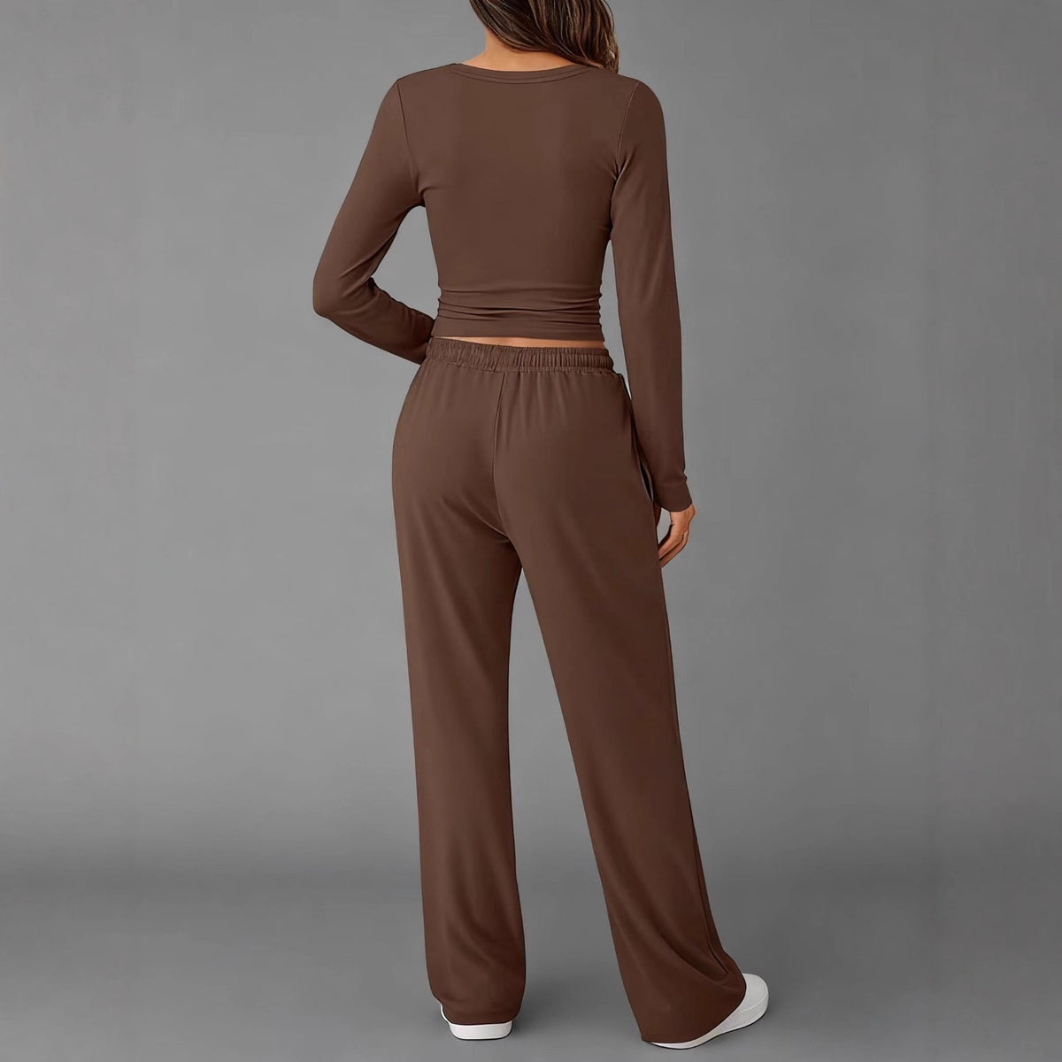 Women's Knit Long-Sleeve Tracksuit Set