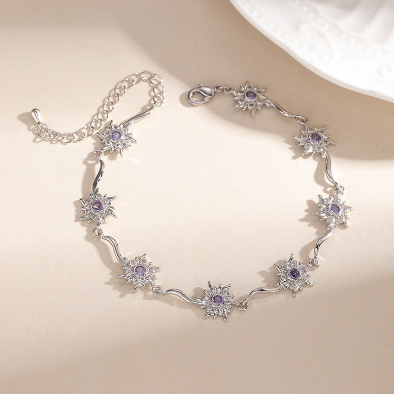 Sunflower Zircon Bracelet for Women