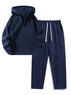 Women's Half-Zip Hoodie & Wide-Leg Pants Set