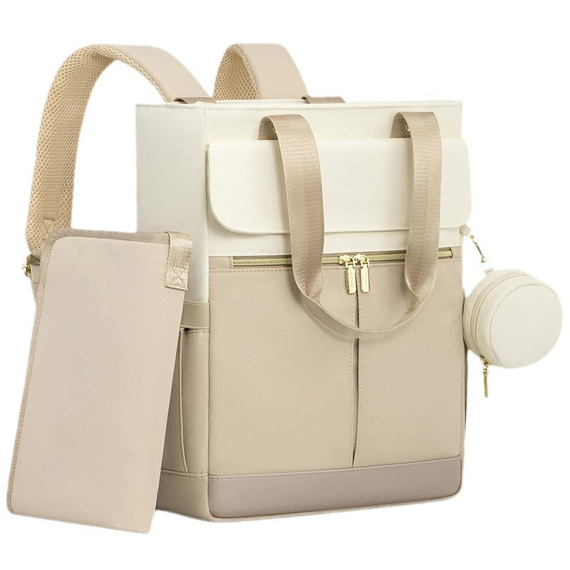 6-in-1 Waterproof Diaper Backpack with Changing Pad