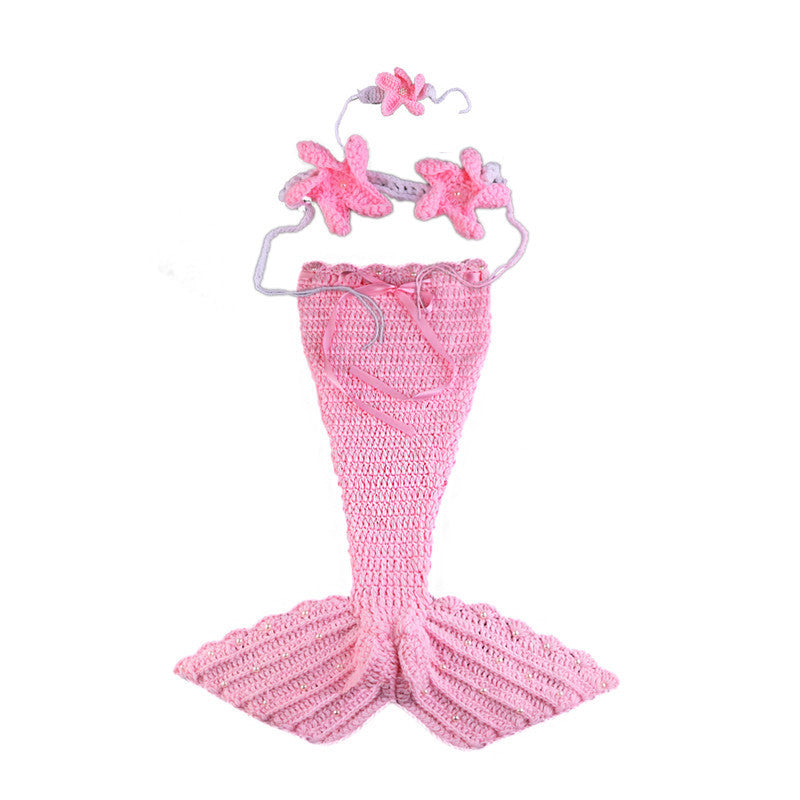 3-Piece Knitted Mermaid Baby Outfit – Newborn to 6 Months