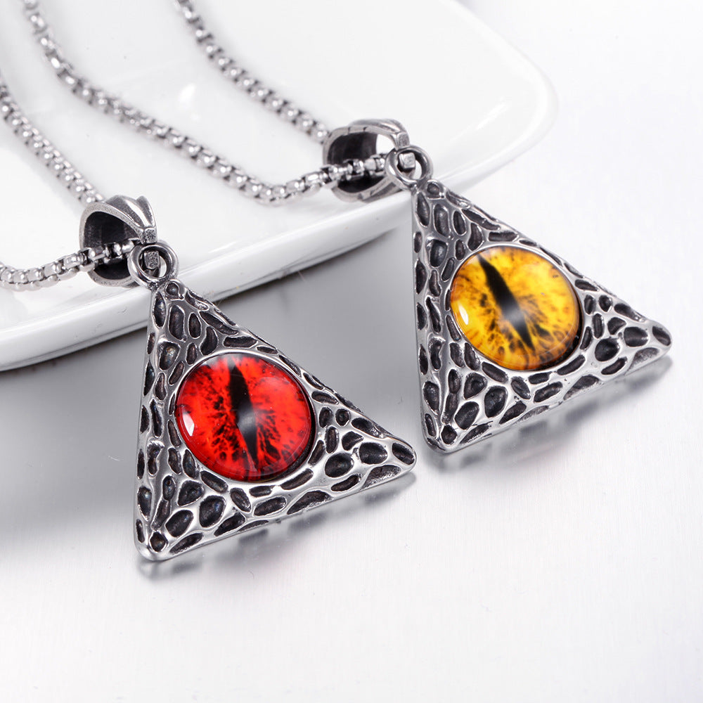 Triangular Eye Pendant Necklace