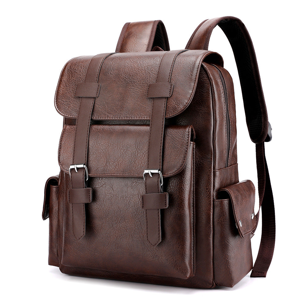Soft PU Leather Laptop Backpack