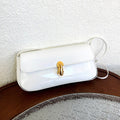 Glossy PU Leather Crossbody Bag with Metal Lock