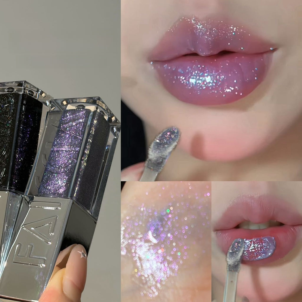 Shimmering Pearlescent Lip Gloss | High-Shine Finish